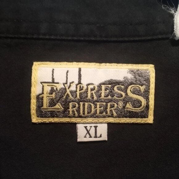 Vintage Express Rider Men's Western XL Pearl-Snap Shirt - Picture 4 of 7